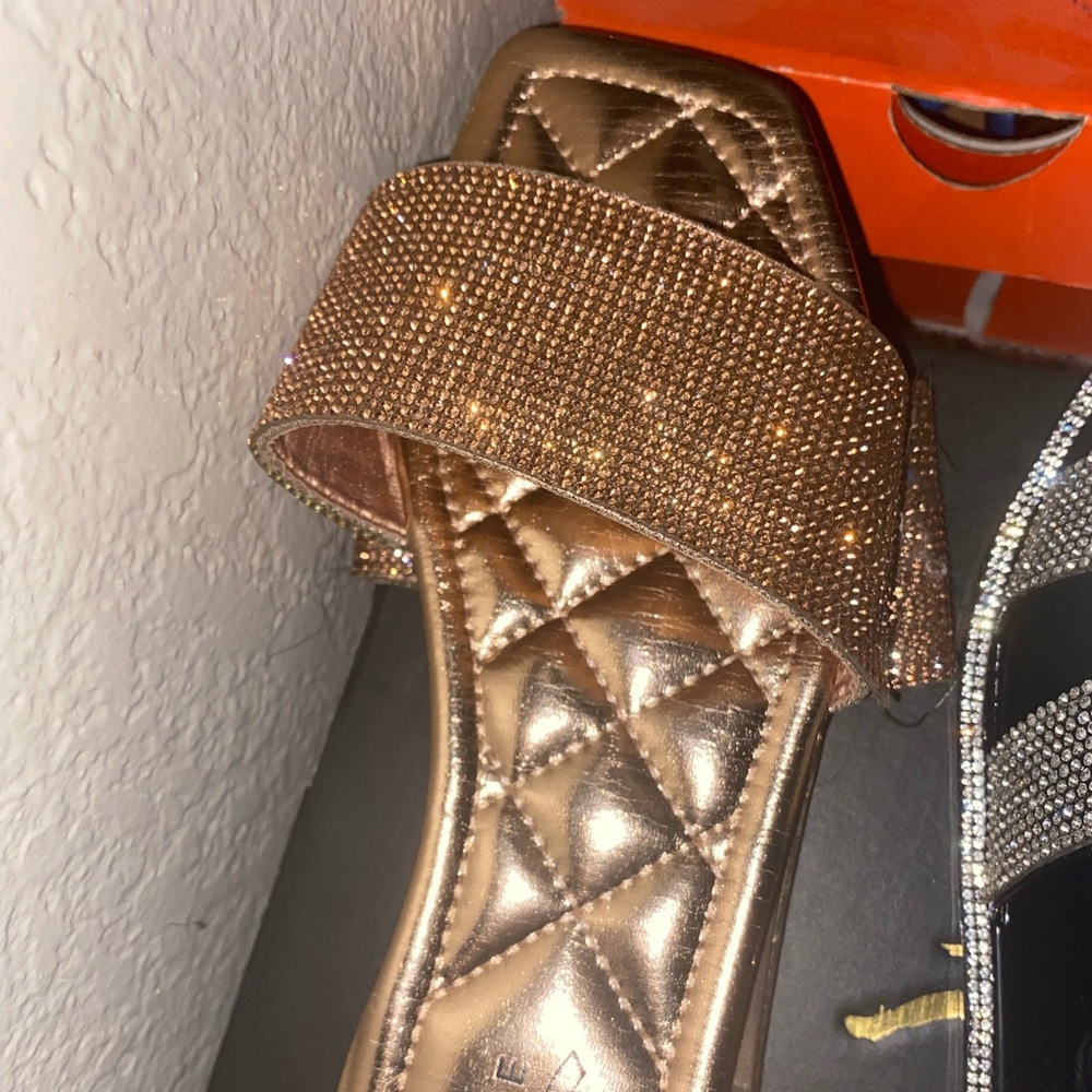 Gold Rhinestone sandals